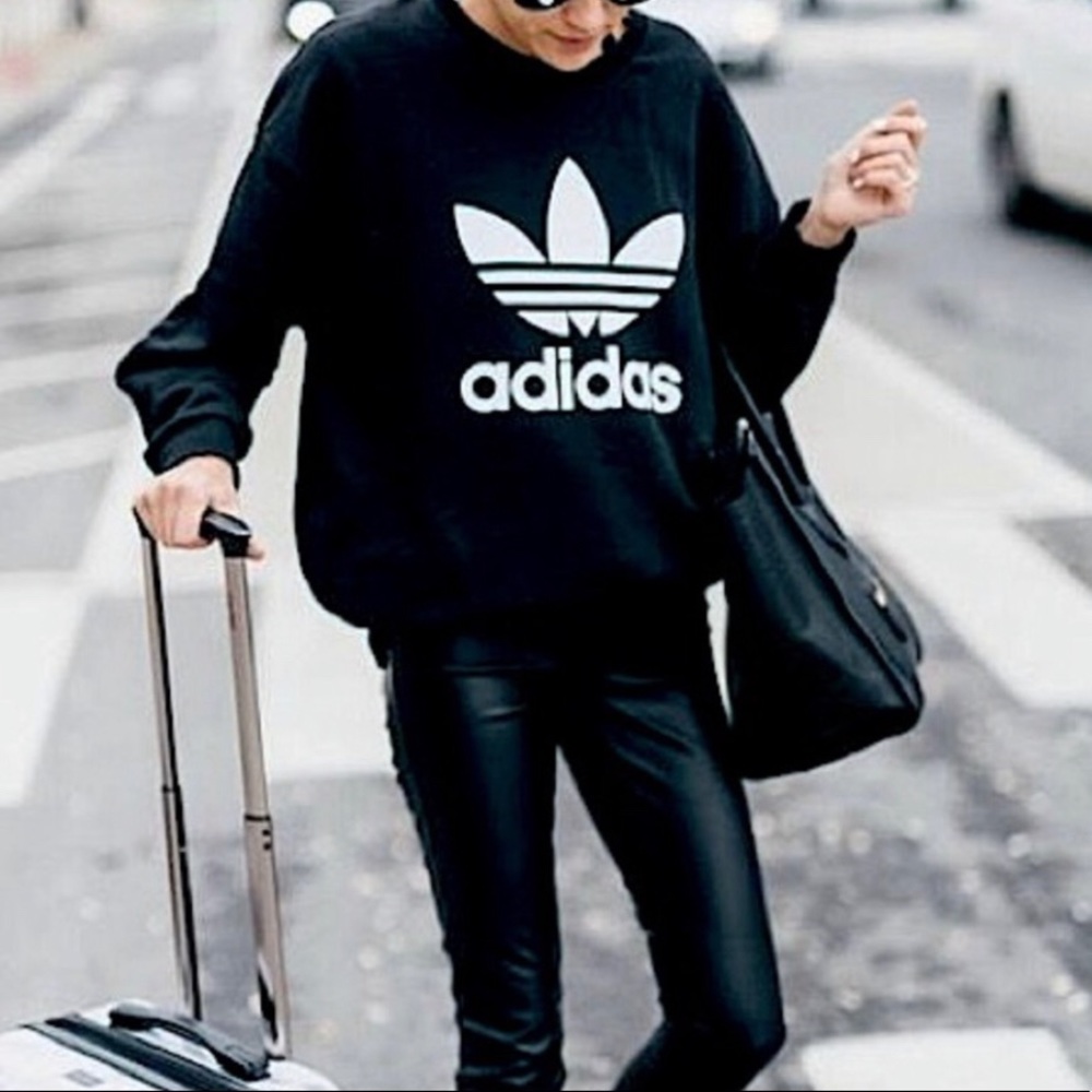 🖤LOGO SWEATSHIRT BLACK adidas (S)